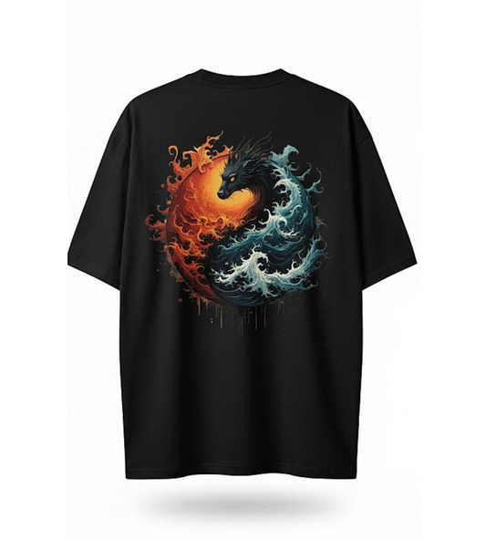Bholenex | Flame & Wave Dragon T-Shirt