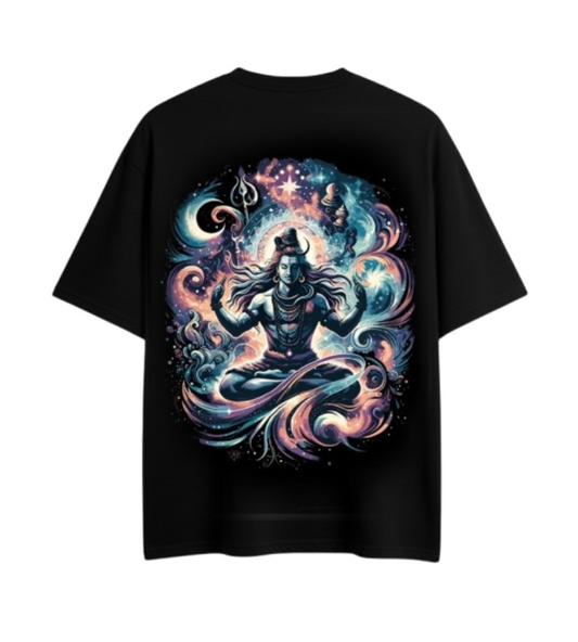 Bholenex Cosmic Meditator Unisex Oversized T-Shirt