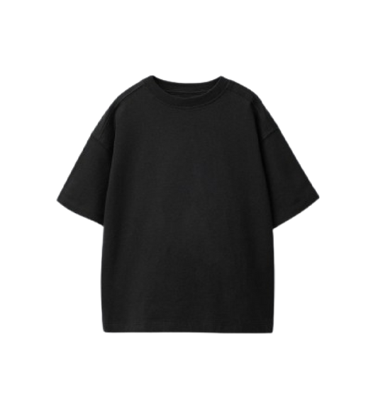 Bholenex Essential | BLACK Classic Oversized Cotton Tee for Men and Women