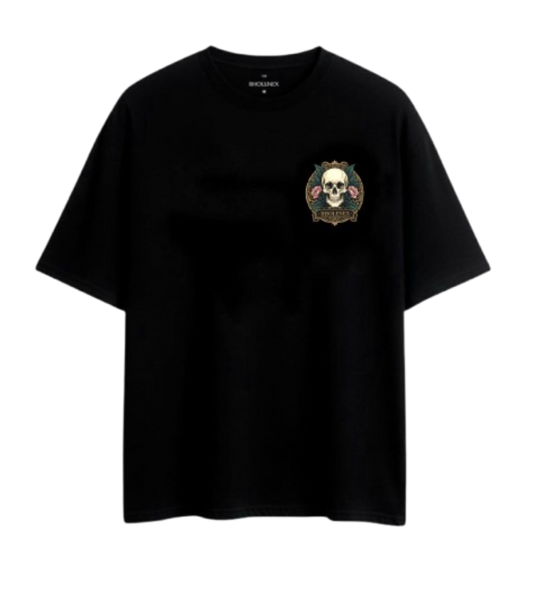 Skull & Roses Graphic | Streetwear Style Oversized T-shirt