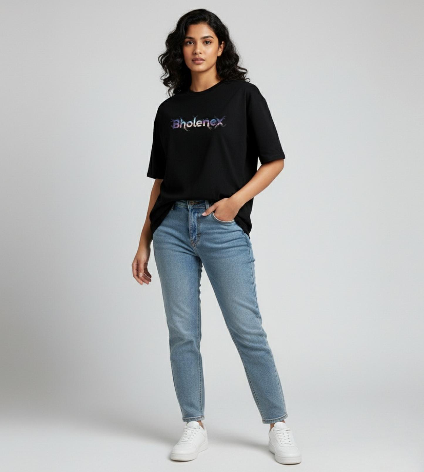 Bholenex Cosmic Meditator Unisex Oversized T-Shirt