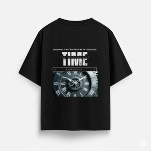 Carpe Diem | Unisex Oversized Premium Tee - Time & Philosophy Back Graphic